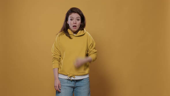 Woman Having Panic Attack Feeling Short of Breath Getting Scared and Anxious