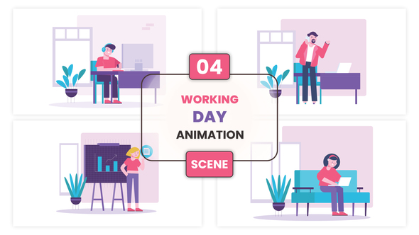 Working Day Animation Scene