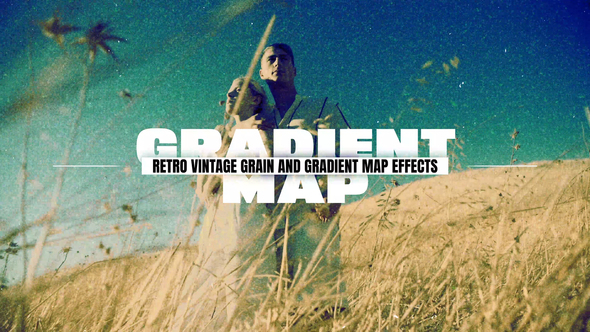 Retro Vintage Grain And Gradient Map Effects