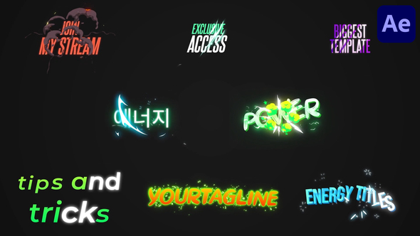 Energy Flash FX Titles for After Effects alt