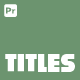Animated Titles | Premiere Pro - VideoHive Item for Sale