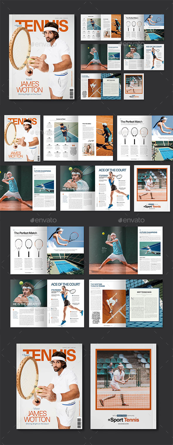 Tennis Magazine Template