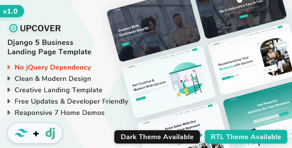 Upcover - Django 5 Business Landing Page Template