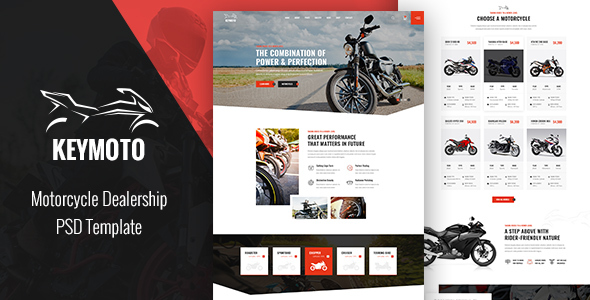 Keymoto - Motorcycle PSD Template