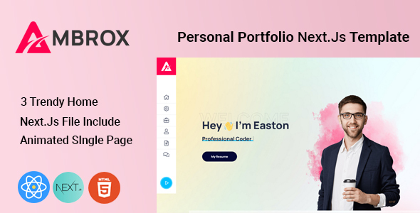 Ambrox - Personal Portfolio React Next Js Template