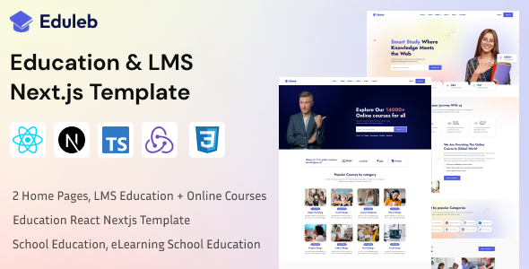 Eduleb – Education & LMS Next.js Template – 0 Sold!