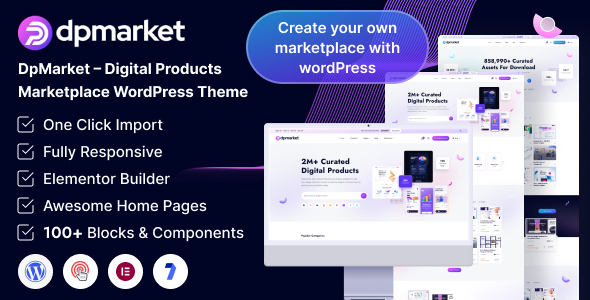 DpMarket – Digital Marketplace Multi-Vendor WooCommerce Theme Multipurpose