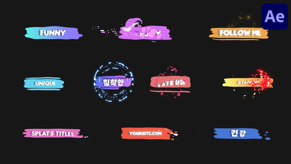 Cartoon Liquid Plate Titles for After Effects