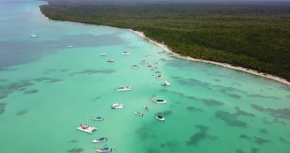 Coral bay on a Caribbean island