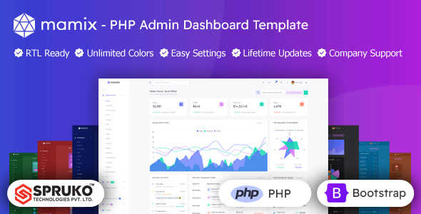 Mamix - PHP Admin Dashboard Template