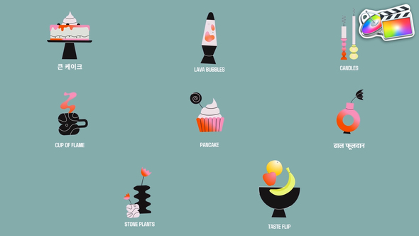 Home Comfort Icons and Titles for FCPX alt