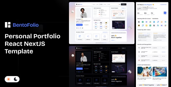 Bentofolio - Personal Portfolio React Nextjs Template