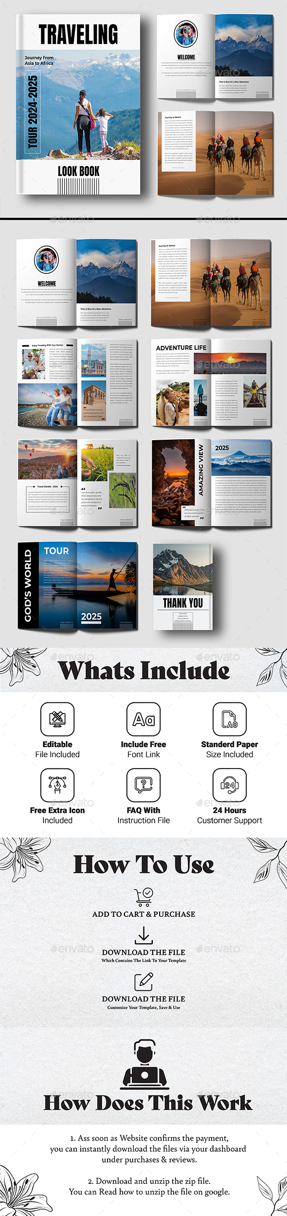 Travel Look Book Template