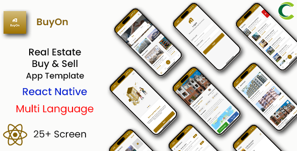 Real Estate Buy & Sell App Template in React Native | Multi Language | BuyOn