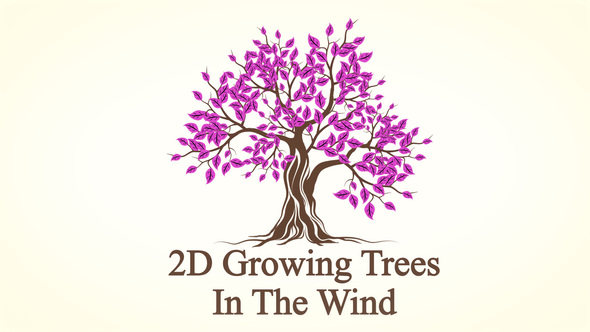 2D Growing Trees In The Wind