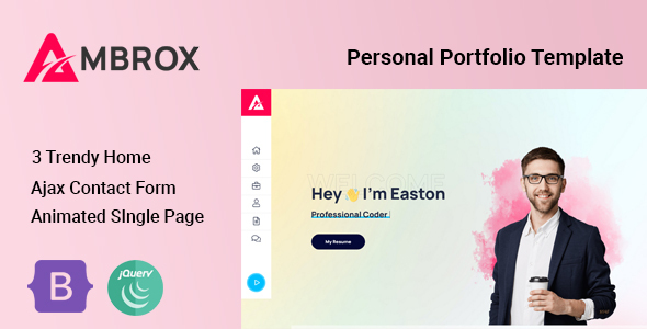 Ambrox - Personal Portfolio Template