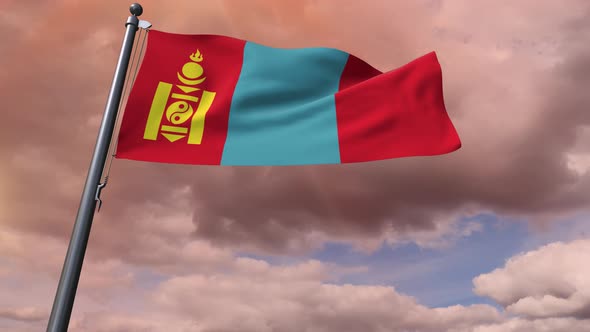 Mongolia Flag 4K