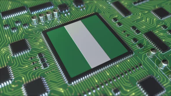 Flag of Nigeria on the Operating Chipset alt