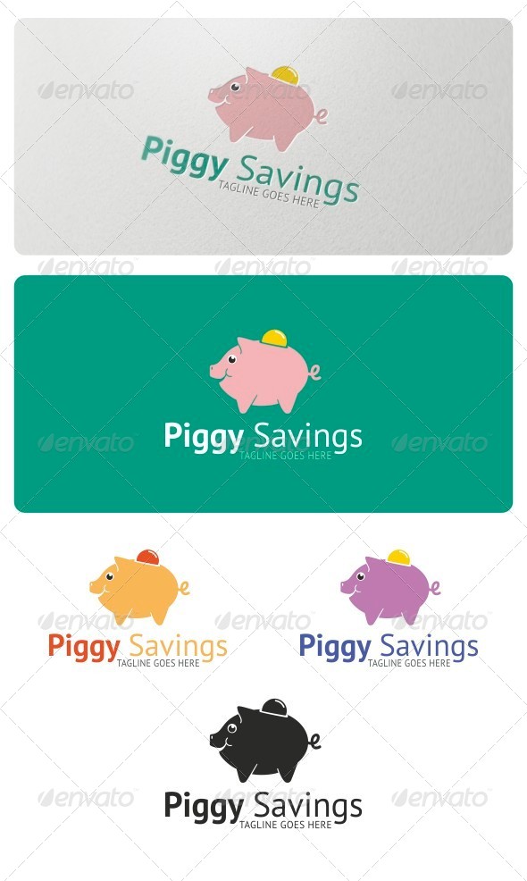Piggy Savings Logo Template