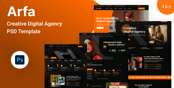 Arfa - Creative Digital Agency PSD Template