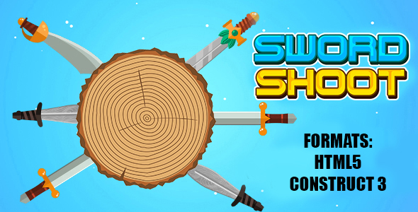 Sword Shoot Game (Construct 3 | C3P | HTML5) Endless Game