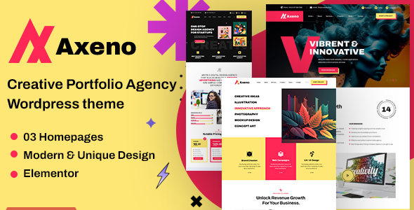 Axeno - Creative Portfolio Agency WordPress Theme