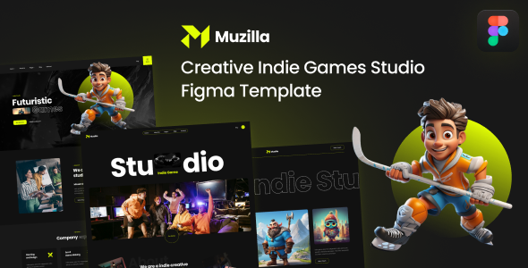 Muzilla – Creative Indie Games Studio Figma Template – 0 Sold!