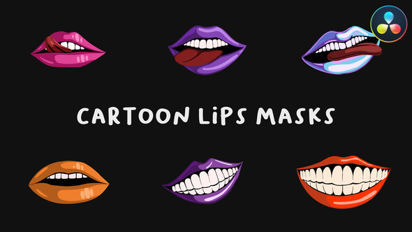 Cartoon Lips Masks | DaVinci Resolve