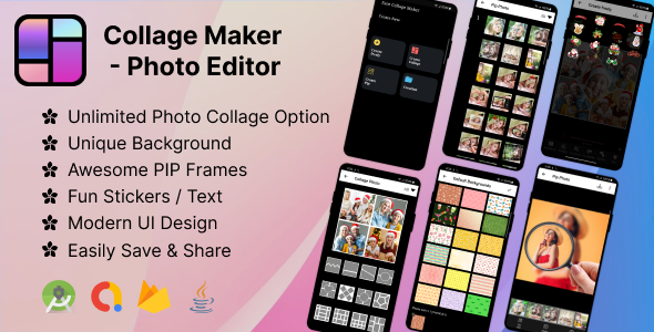 Photo Collage Maker | Photo Editor App | PIP Photos Editor |Android App|Admob Ads