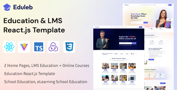 Eduleb – Education & LMS React.js Template – 0 Sold!