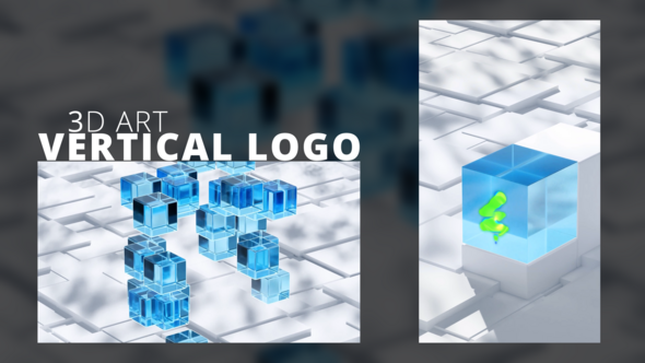 Vertical logo 3D art