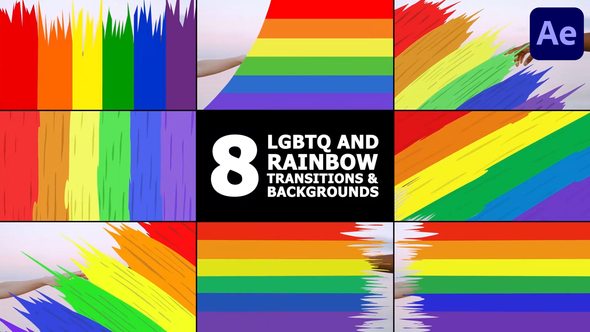 Rainbow And LGBTQ Transitions And Backgrounds | After Effects