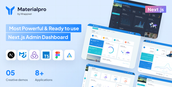 MaterialPro – Next.js Admin Dashboard – 0 Sold!