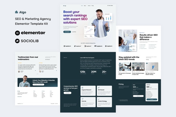 Algo - SEO & Marketing Agency Elementor Template Kit