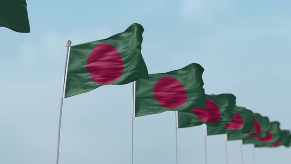 Bangladesh  Row Of Flags 