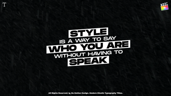 Kinetic Typography Titles | FCPX alt