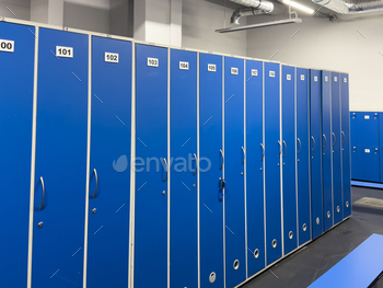 guardaesquis with individual lockers in the basement