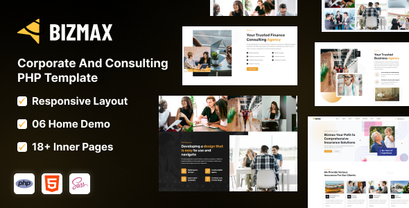 Bizmax – PHP -  Corporate And Consulting Business Template