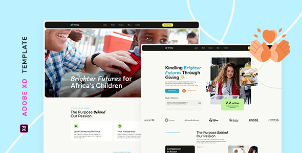 Vively – Charity & Donation Template for Adobe XD