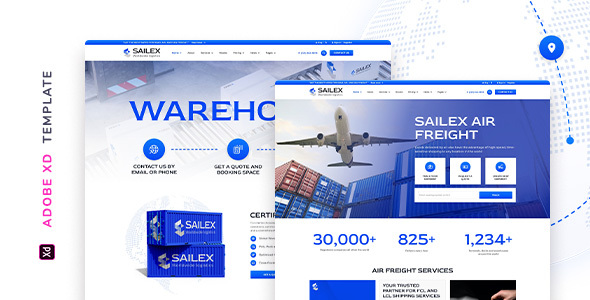 Sailex – Worldwide Logistics Company Template for Adobe XD