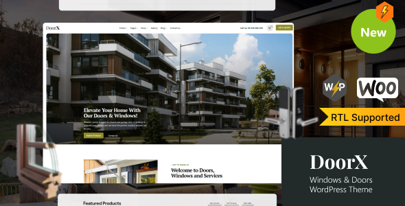 DoorX – Windows & Doors WordPress Theme – 0 Sold!