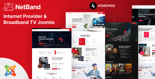 NetBand - Internet Provider and Broadband TV Joomla Template