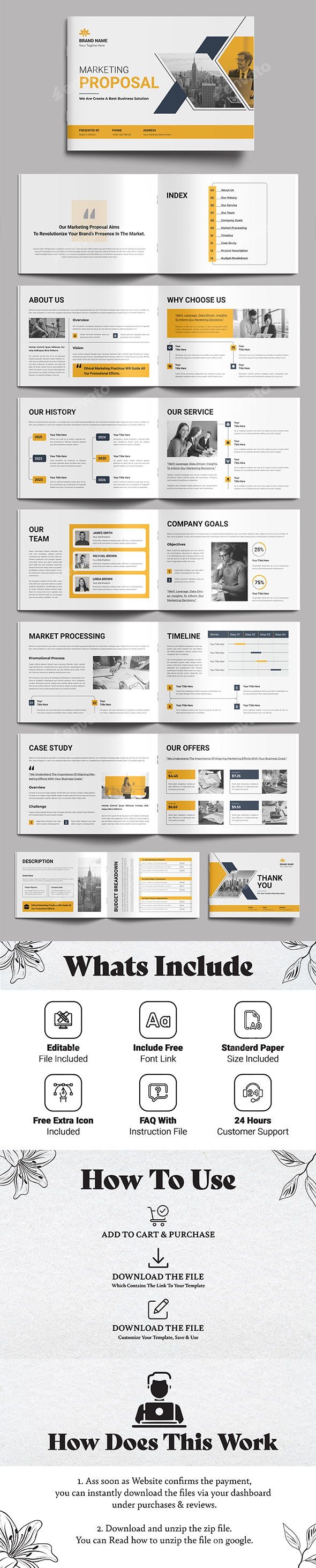 Marketing Proposal Layout Design Template