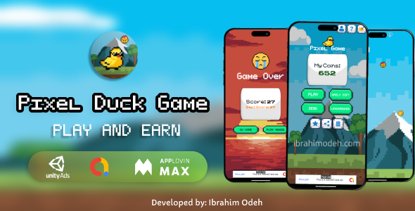 Pixel Duck Game - Play and Earn with Admin Panel Source Code