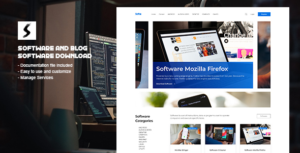 Softia – Software and Blog / Download script Theme