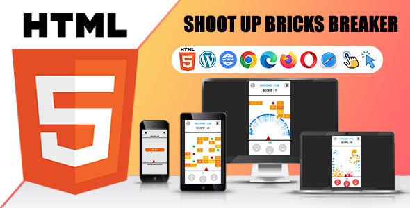 Shoot Up Bricks Breaker (HTML5) Endless Game