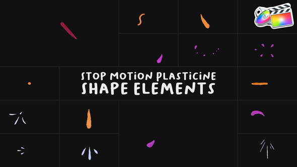 Stop Motion Plasticine Shape Elements for FCPX alt