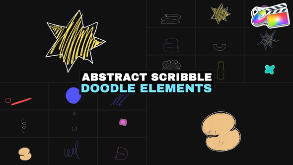 Abstract Scribble Doodle Elements | FCPX alt
