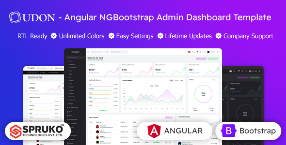 Udon - Angular Admin Dashboard Template