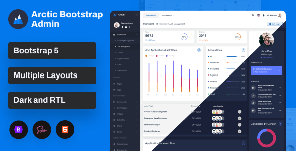 Arctic - Bootstrap Admin Dashboard Template